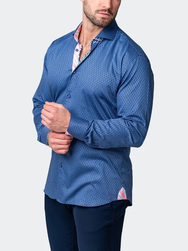 Maceoo Stretch Shirt | Einstein Goal Blue