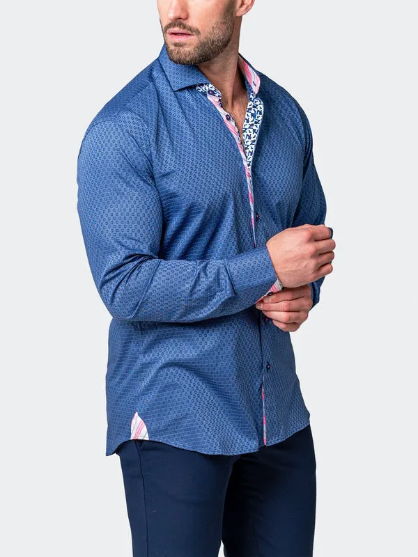 Maceoo Stretch Shirt | Einstein Goal Blue