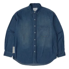 MADNESS MADNESS VINTAGE WASHED DENIM SHIRT-DARK INDIGO