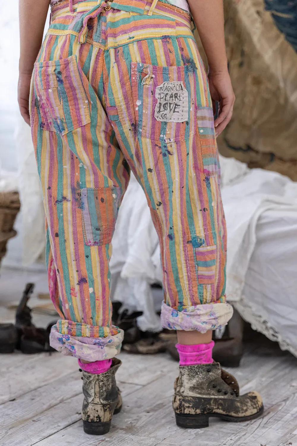 MAGNOLIA PEARL STRIPED MINER PANTS 530 JUICY FRUIT