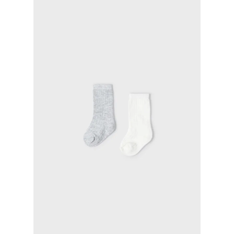 Mayoral Baby 2pc Dressy Socks Set _Grey 9536-56