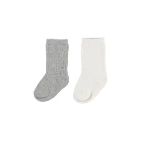 Mayoral Baby 2pc Dressy Socks Set _Grey 9536-56