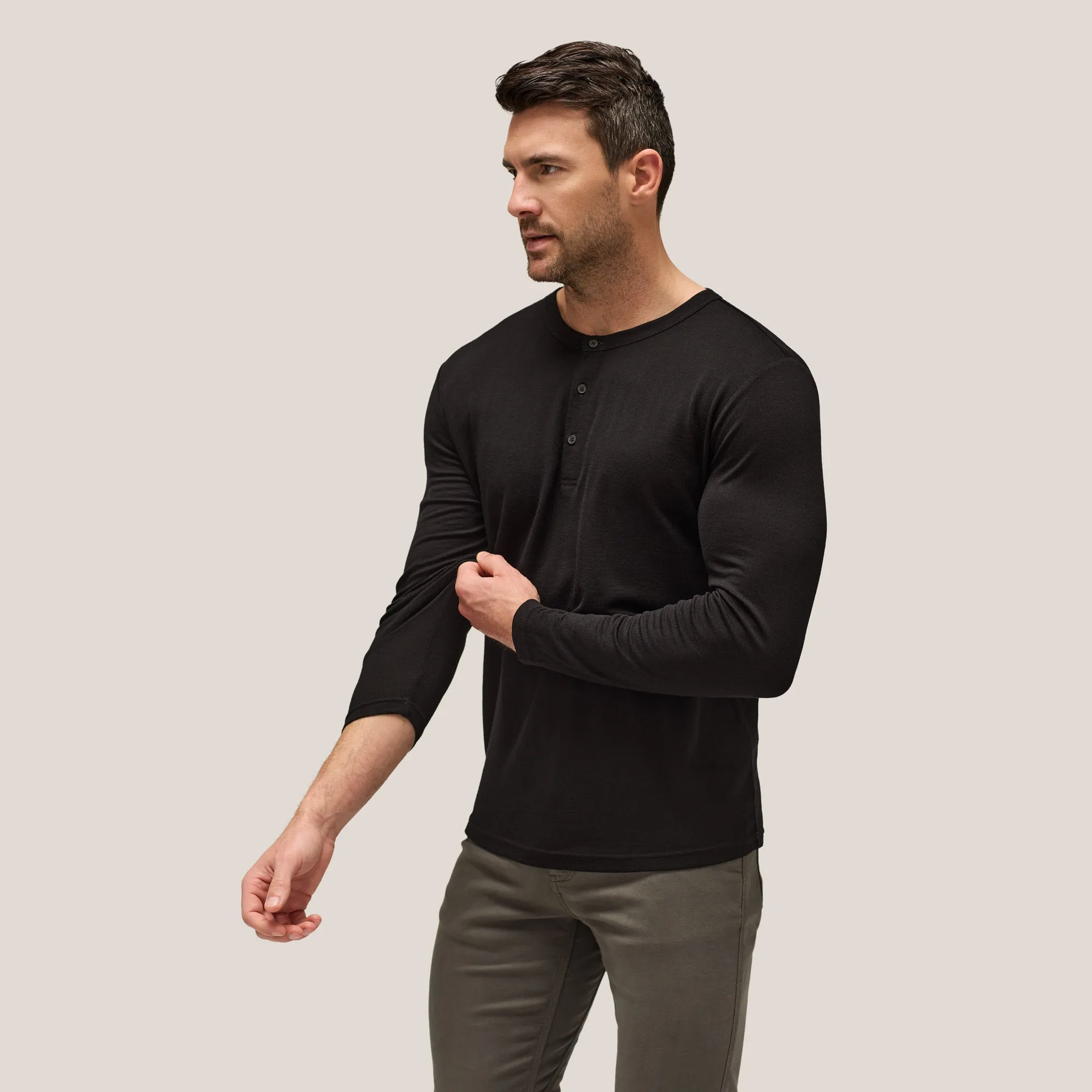 Men's 2 Pack // Long Sleeve Merino Henley