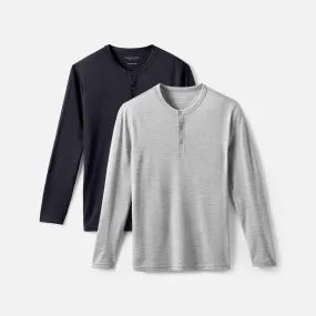 Men's 2 Pack // Long Sleeve Merino Henley