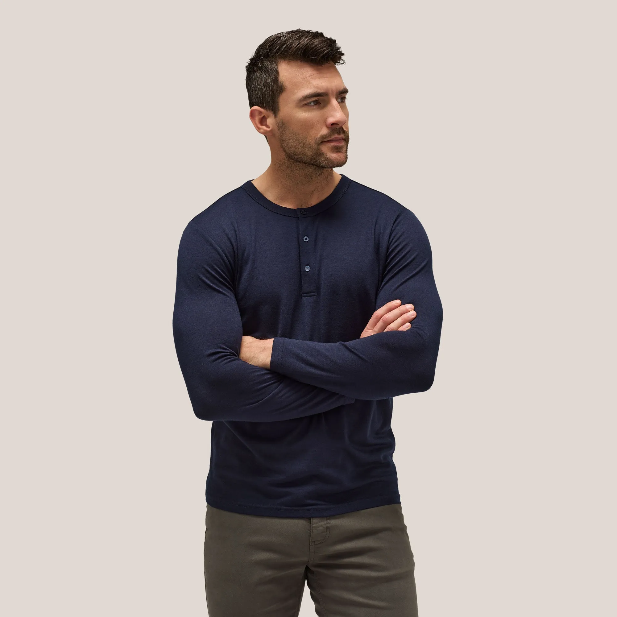 Men's 2 Pack // Long Sleeve Merino Henley