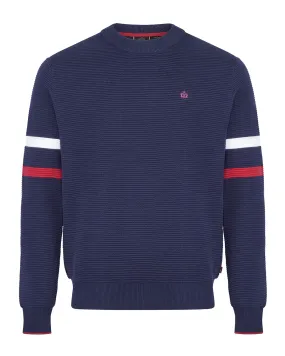 Merc London Medway Knitted Jumper Blue