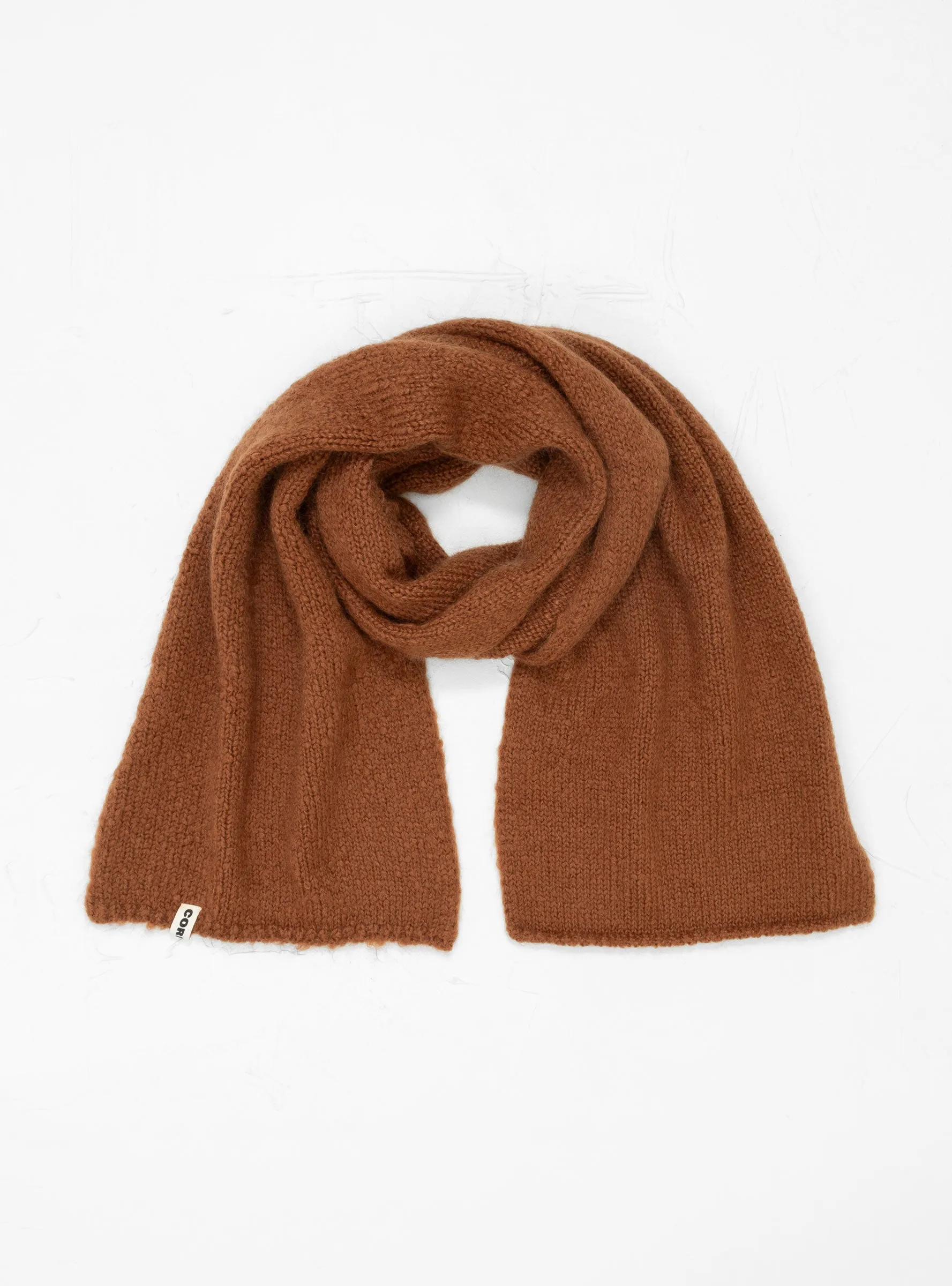 Mohair Scarf Toffee Brown