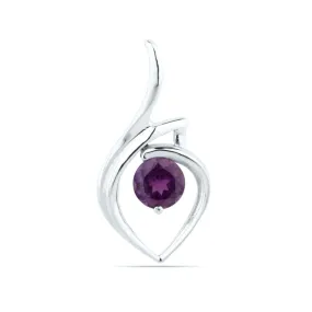 Natural Amethyst Pendant-Round Amethyst Pendant