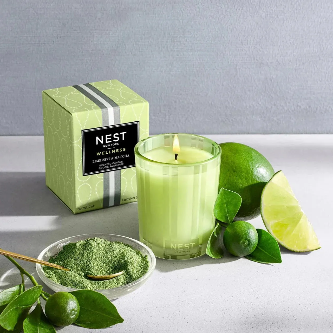 Nest Wellness Lime Zest & Matcha Votive Candle