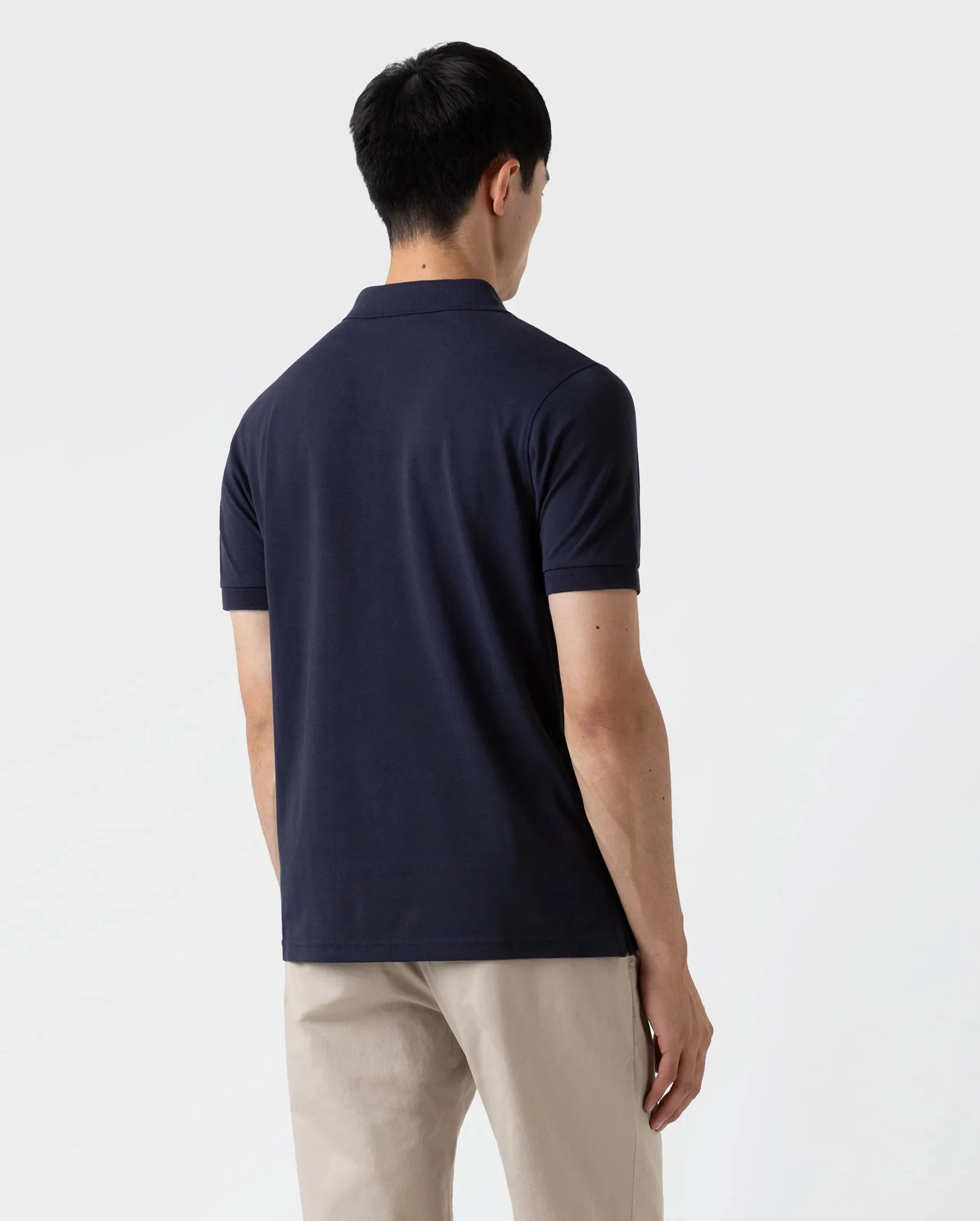 PIQUE POLO SHIRT / NAVY