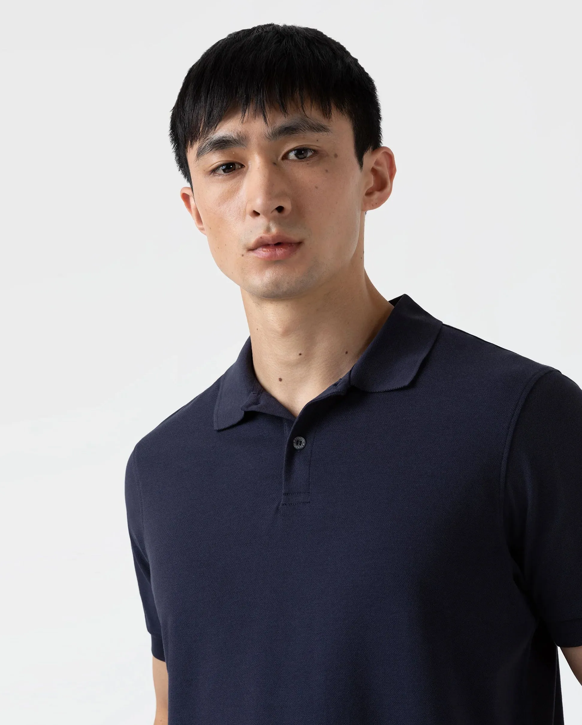 PIQUE POLO SHIRT / NAVY