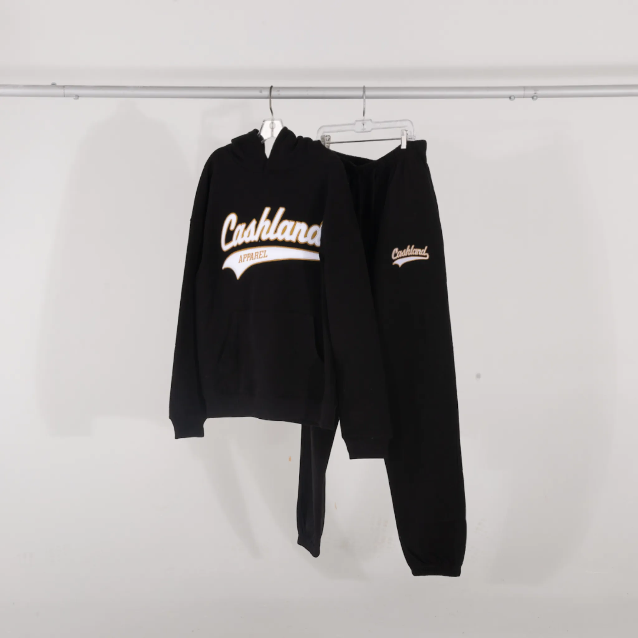 Pro-Script Sweatpants : BLACK with White and Gold