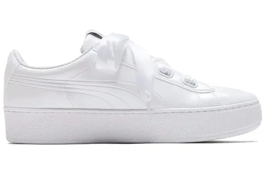 Puma women's wedge sneakers shoe Vikky Platform Ribbon 366419 02 white