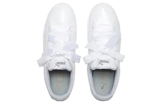 Puma women's wedge sneakers shoe Vikky Platform Ribbon 366419 02 white