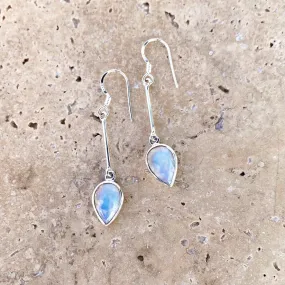 Rainbow Moonstone Earrings - Anika