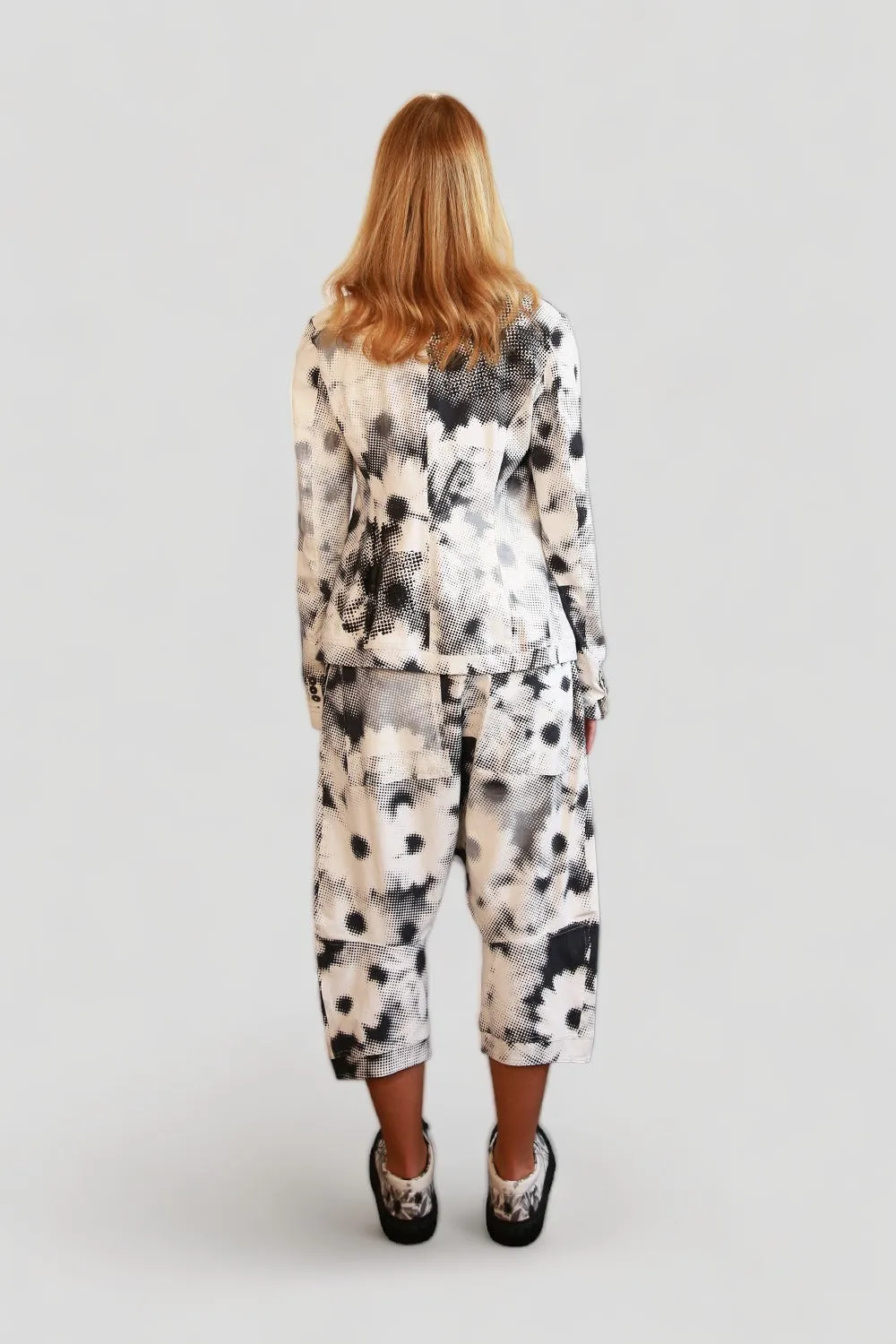 RUNDHOLZ DIP WHITE JACKET BLACK & GREY DOT IMPRINT