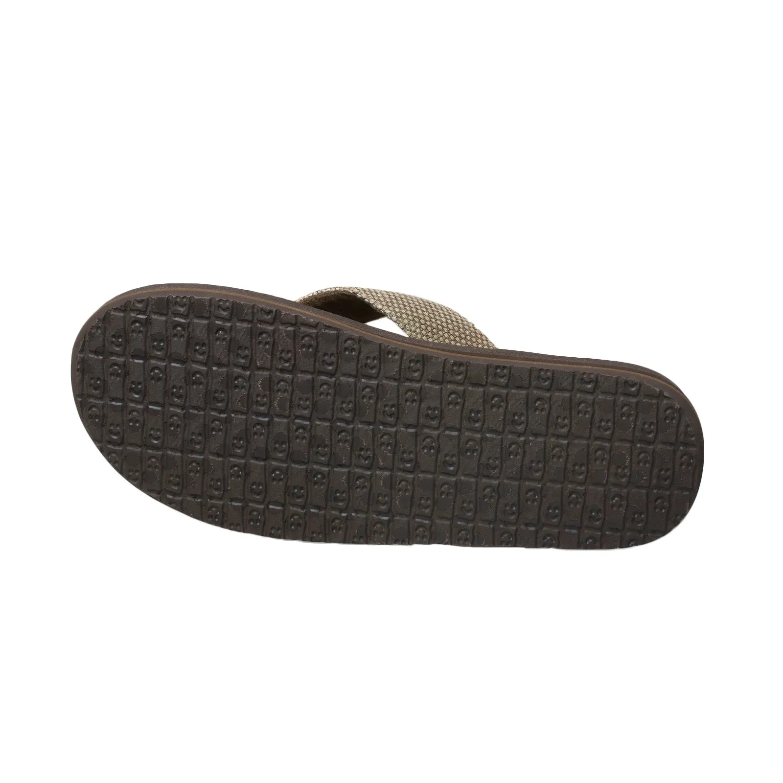 Sanuk Yogi 4 Brown Weave Flip Flops - Men's