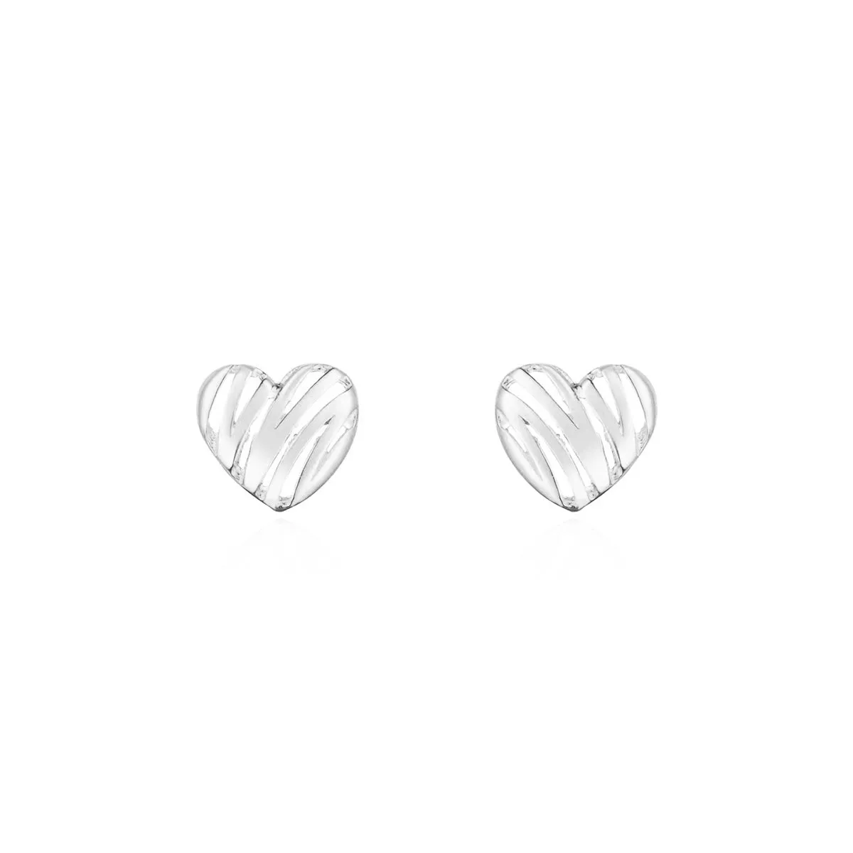 Scribble Heart Stud Earrings