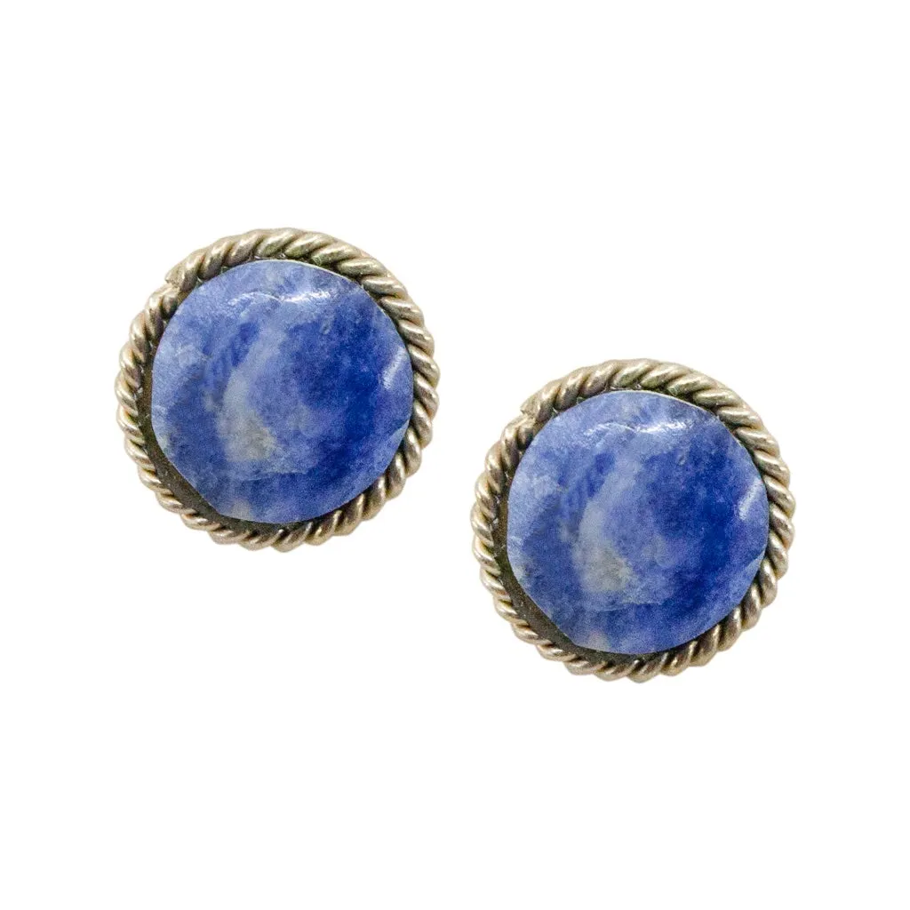 Sodalita Post Earrings