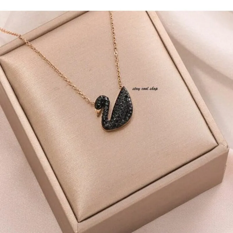 Swan Pendant - Black