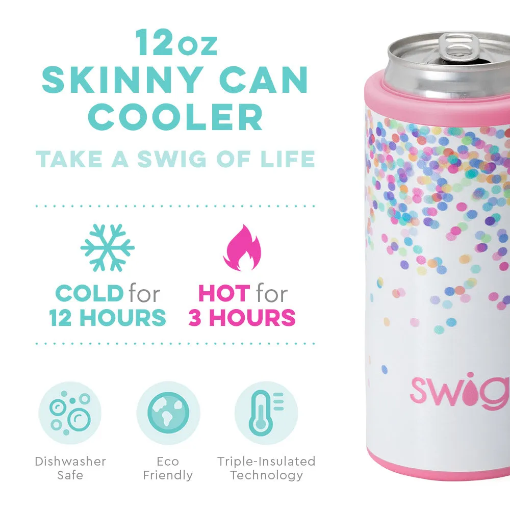 SWIG {CONFETTI} Skinny Insulated Stainless Steel Can Cooler (12 oz.)