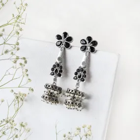 Teejh Lipika  Black Silver Oxidised Earrings