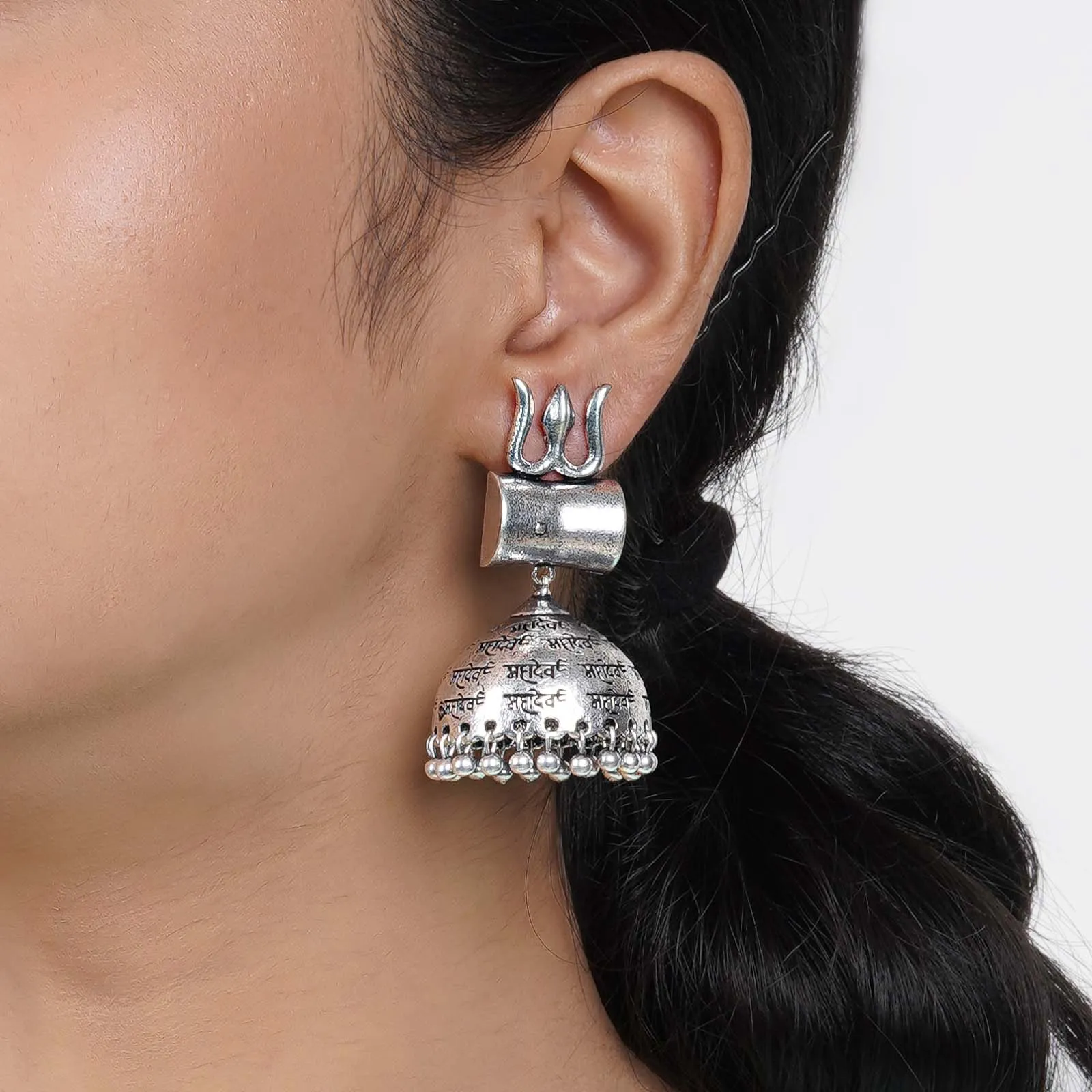 Teejh Riyad Silver Oxidised Earring