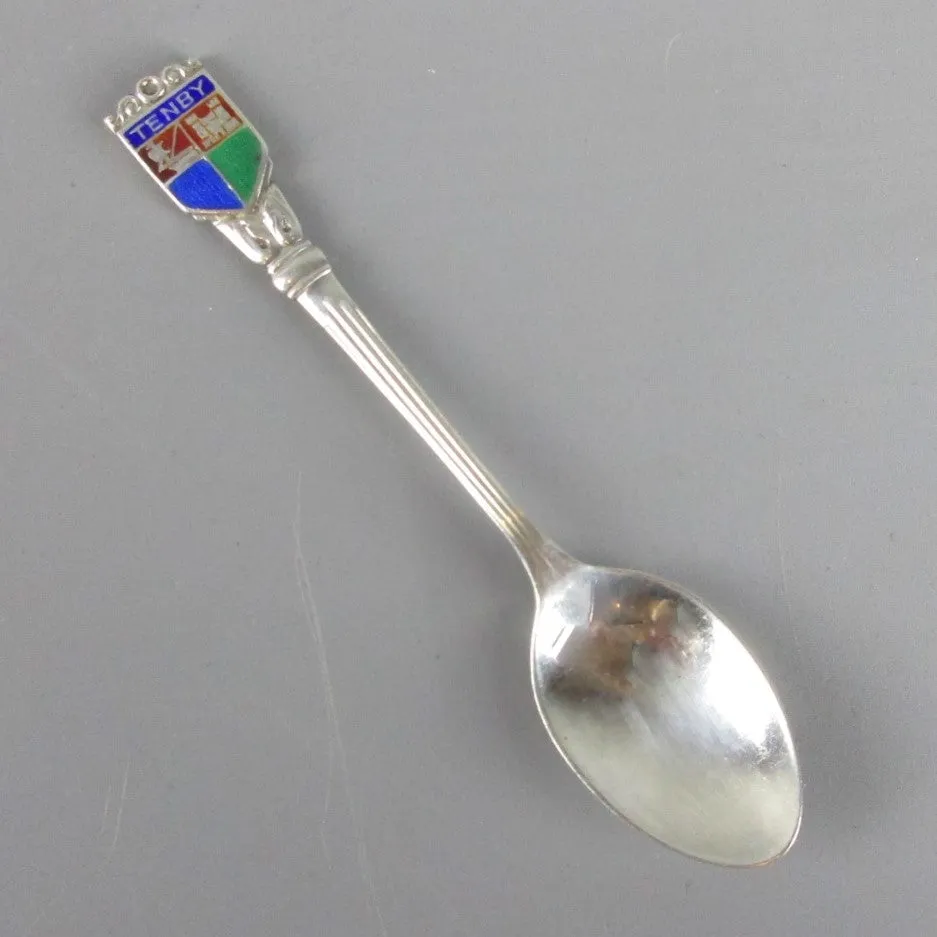 Tenby Souvenir Silver Spoon Birmingham Vintage c1968