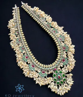 The Gaurangi Silver Guttapusalu Necklace (Oxidised)