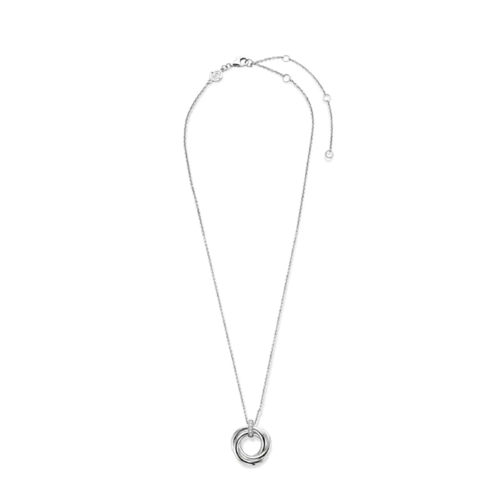 Ti Sento Twist Circle Pendant Necklace