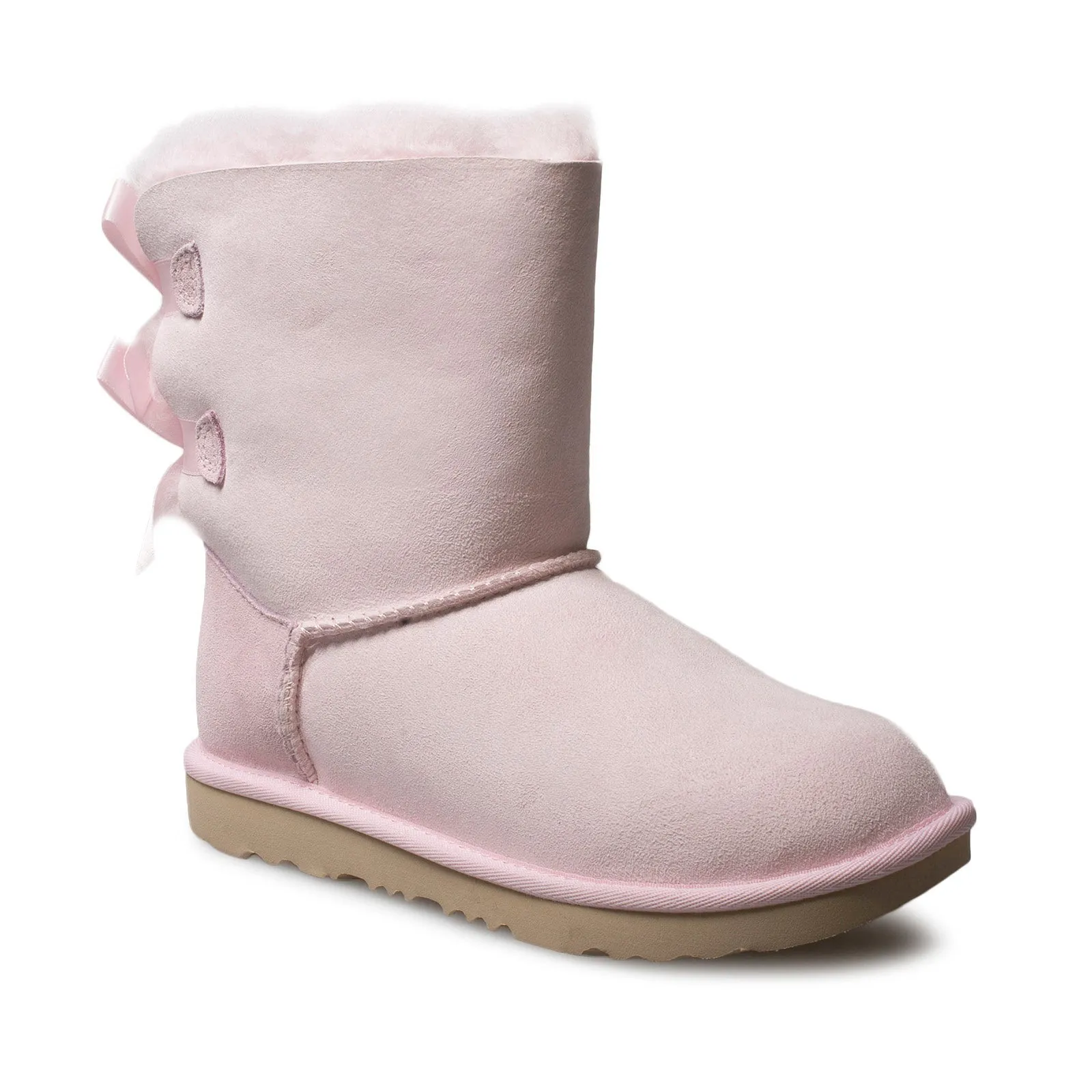 UGG Bailey Bow II Seashell Pink Boots - Youth