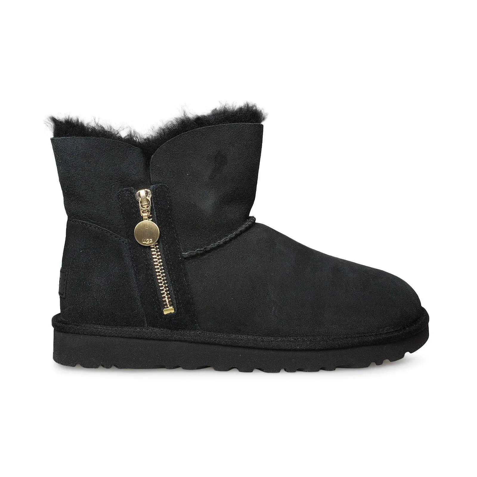 UGG Bailey Zip Mini Black Boots - Women's