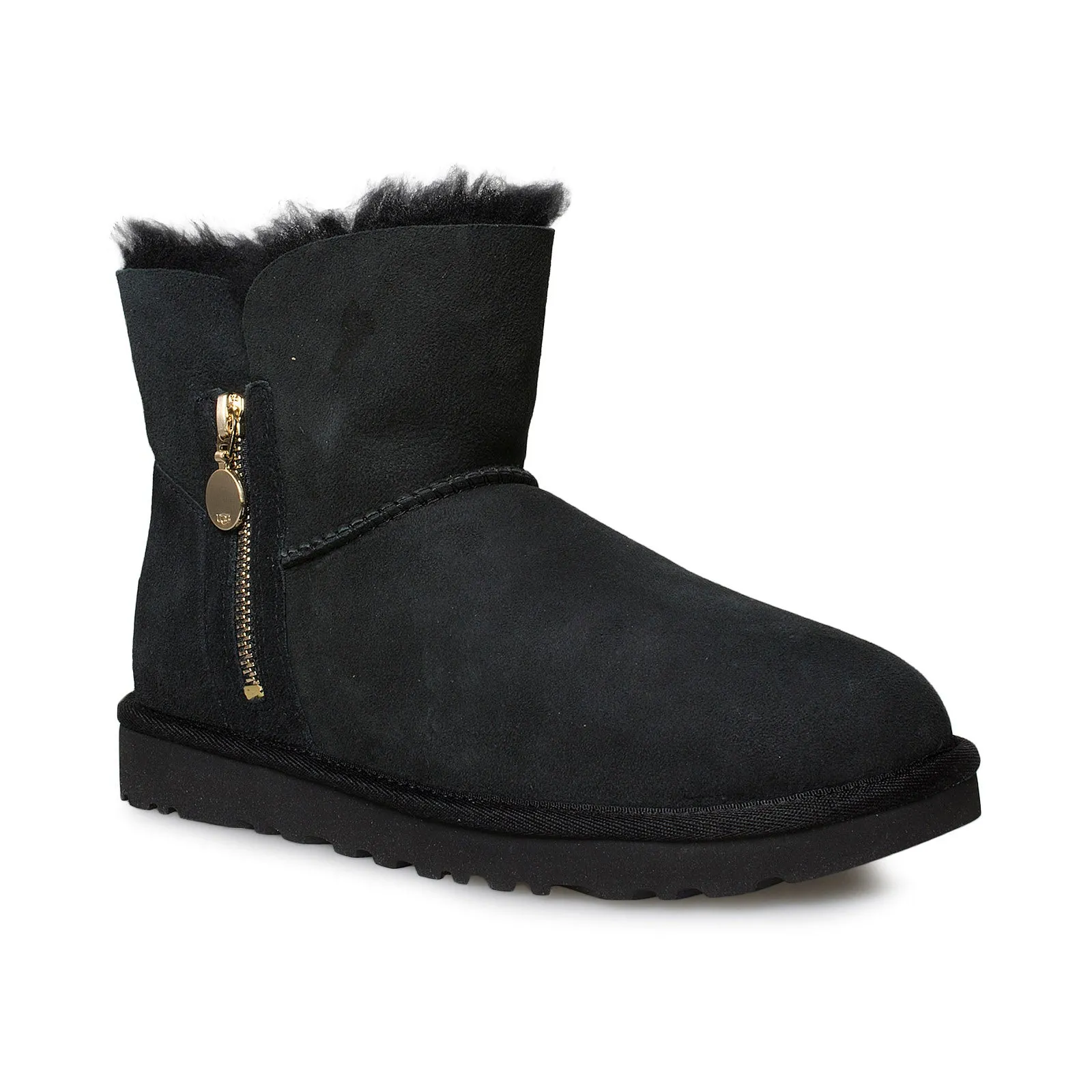 UGG Bailey Zip Mini Black Boots - Women's