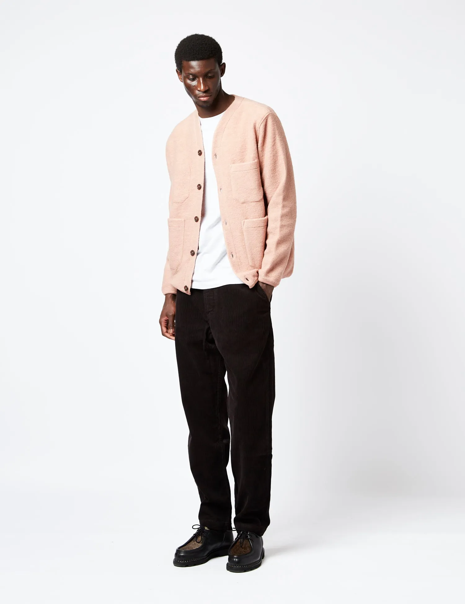 Universal Works Cardigan (Wool) - Pink