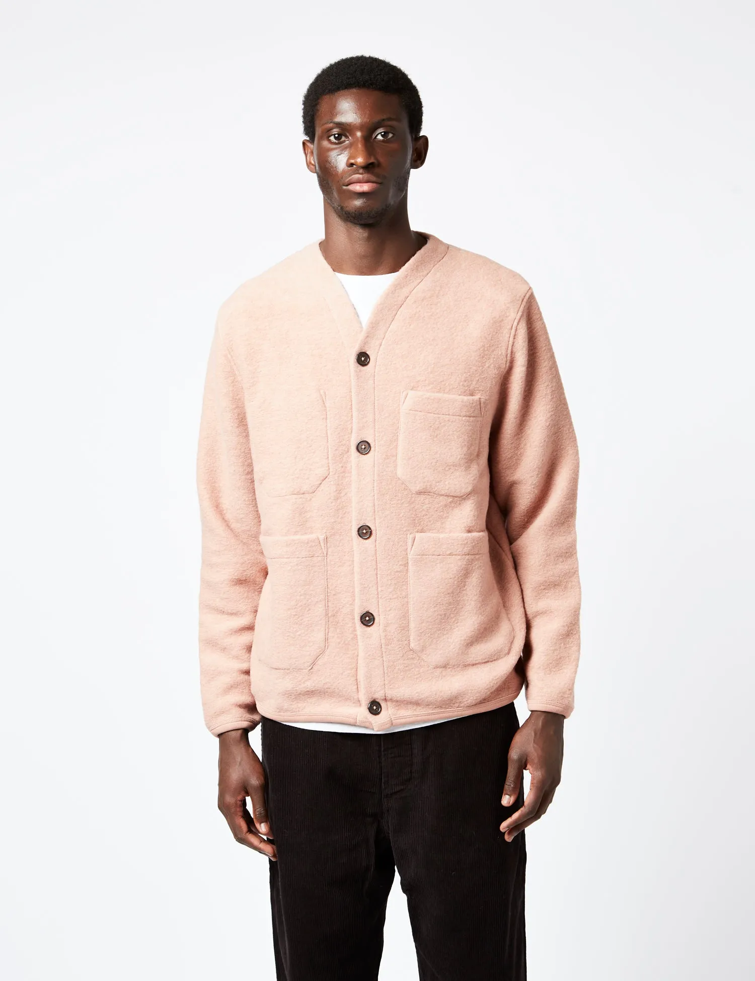 Universal Works Cardigan (Wool) - Pink