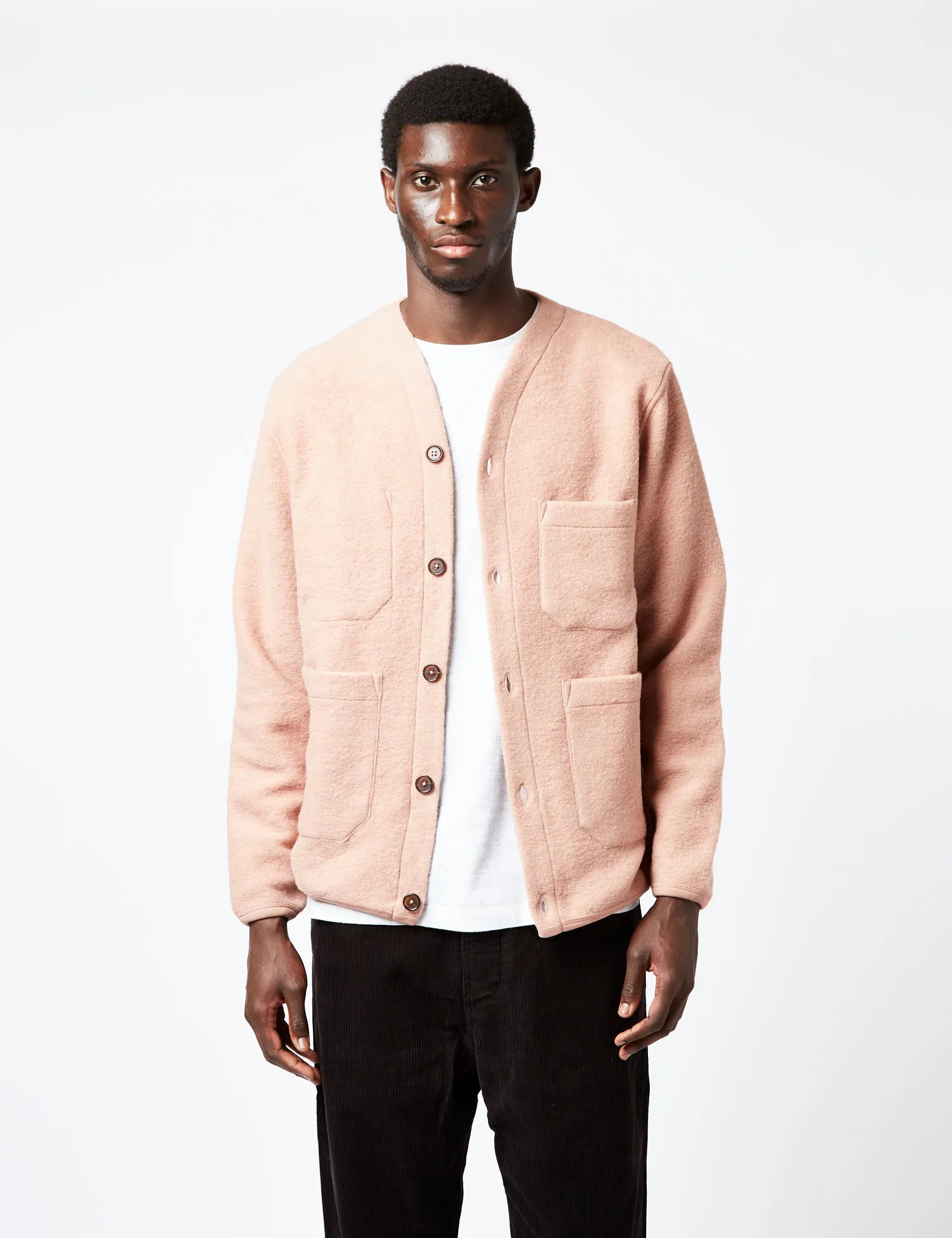 Universal Works Cardigan (Wool) - Pink