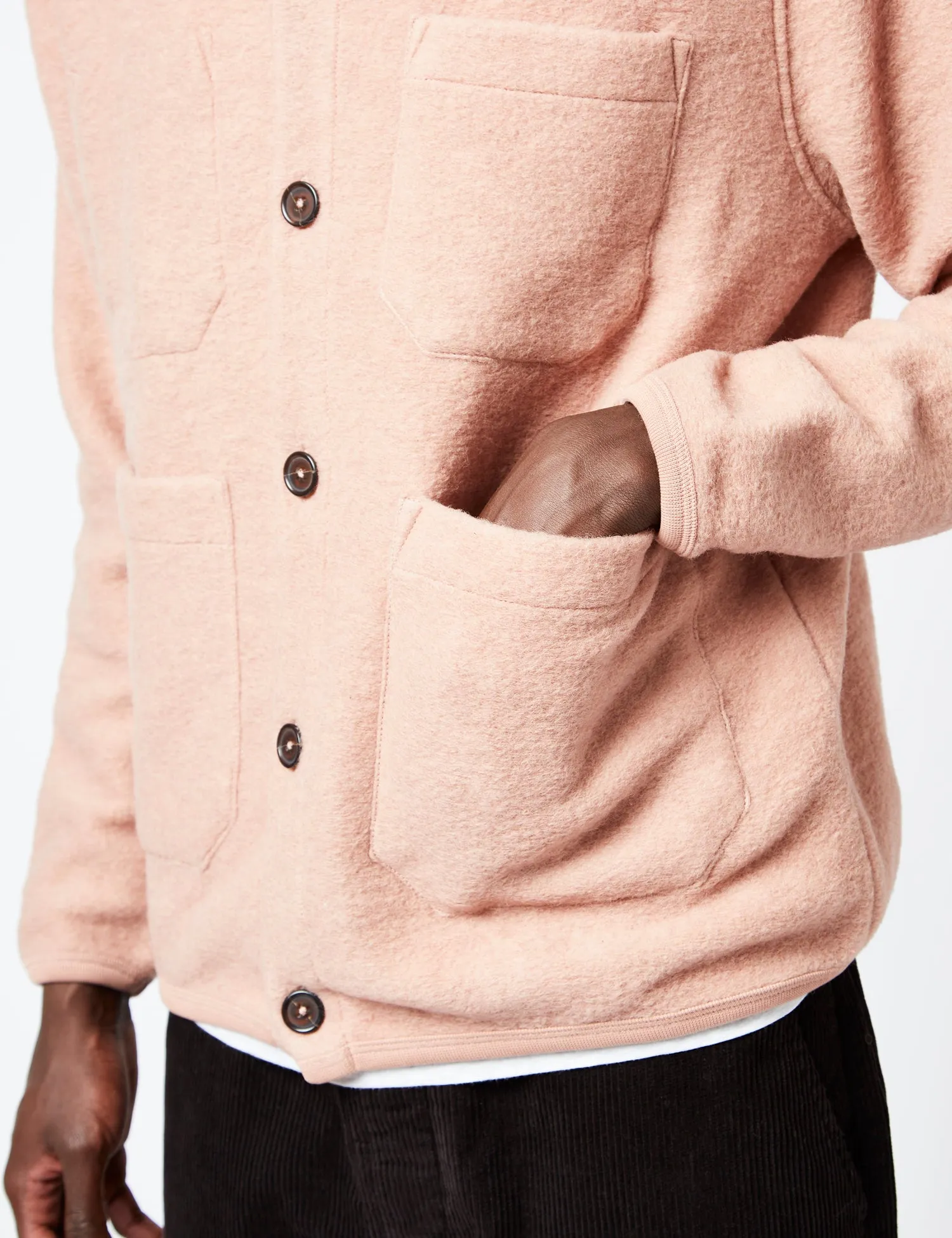 Universal Works Cardigan (Wool) - Pink