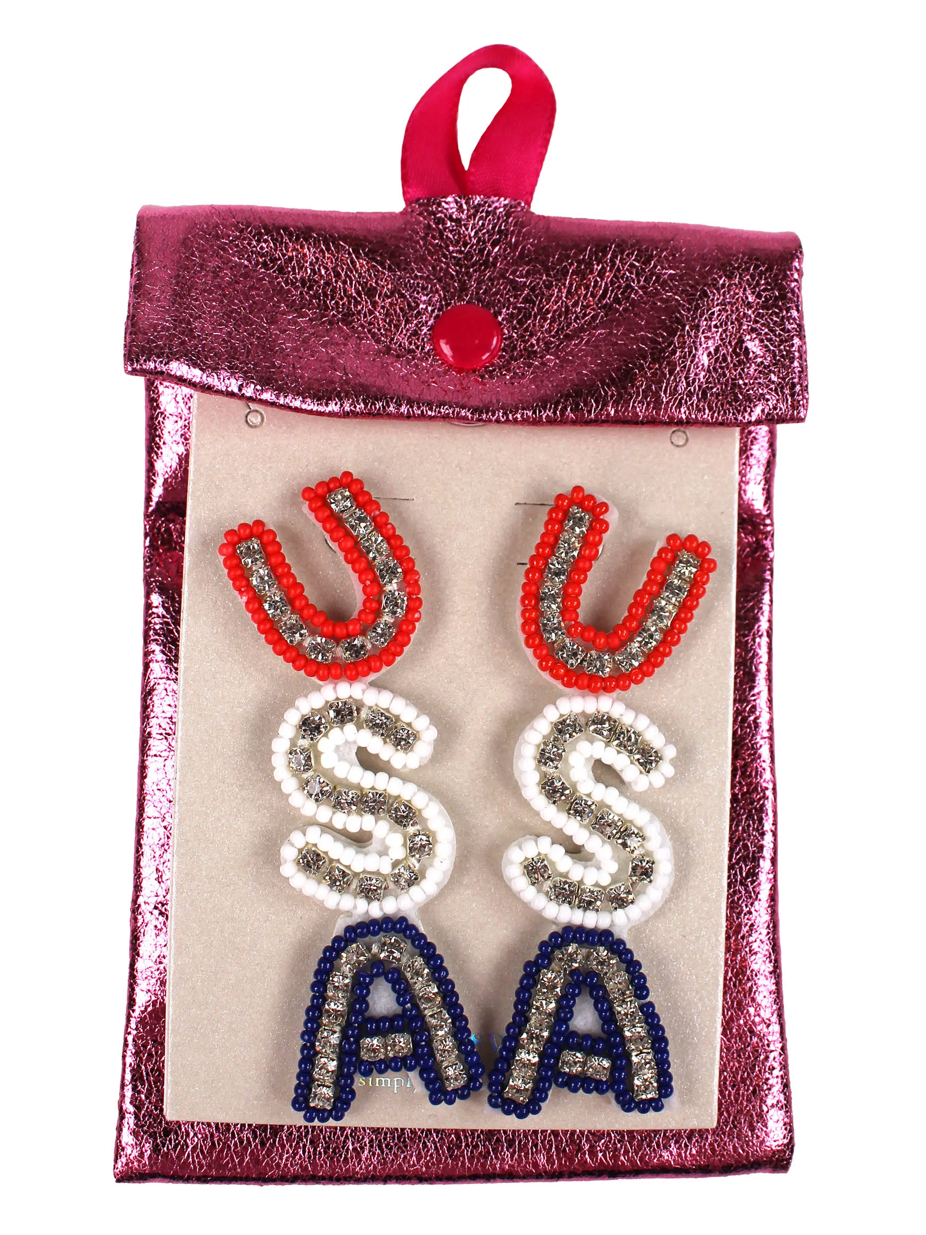 USA Pride Statement Earrings - Express Patriotism with Bold Style