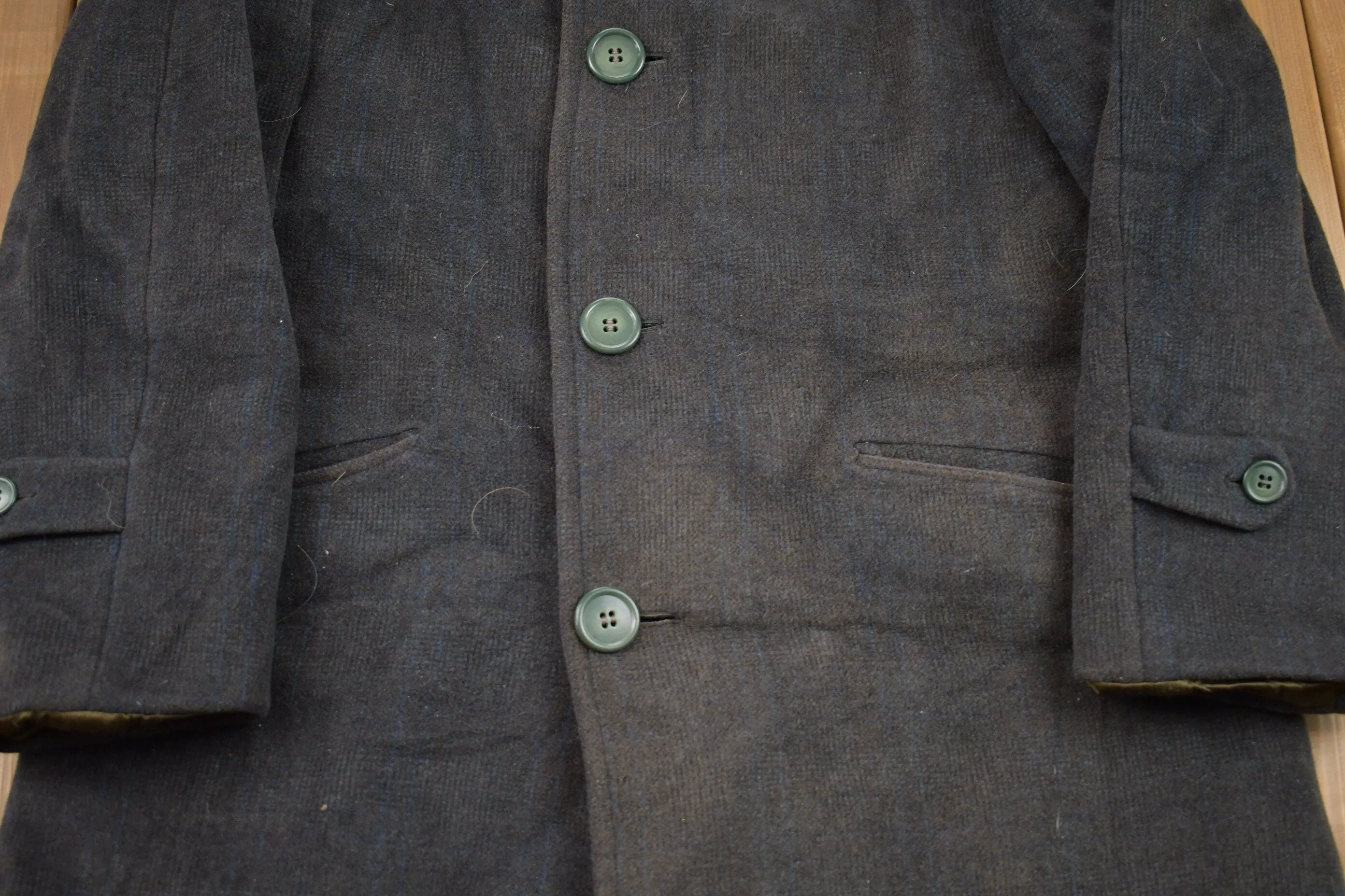 Vintage 1950s Vela Sheen 100% Wool Jacket / Wool Jacket  / Vintage 90s Jacket / Outdoor / Winter / Cozy Trench Coat