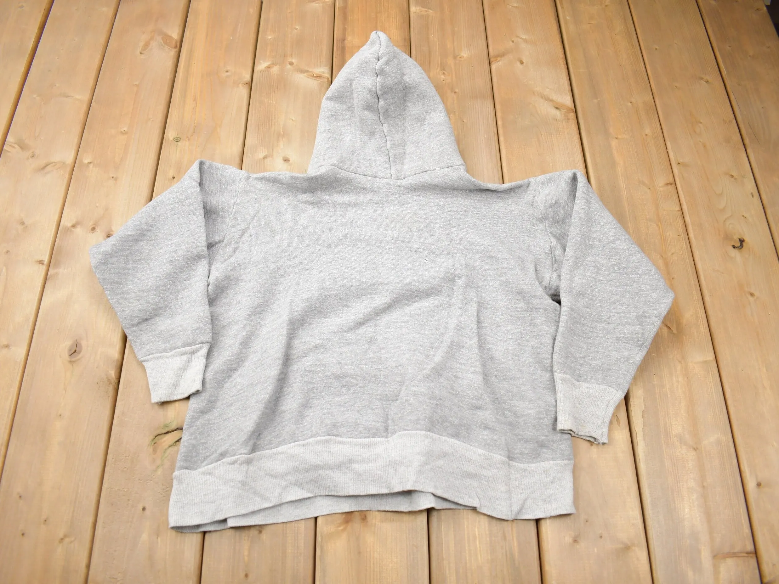 Vintage 1960s Gym Master Blank Grey Hoodie / Boys Size / True Vintage / Made In Canada / 60s Hoodie