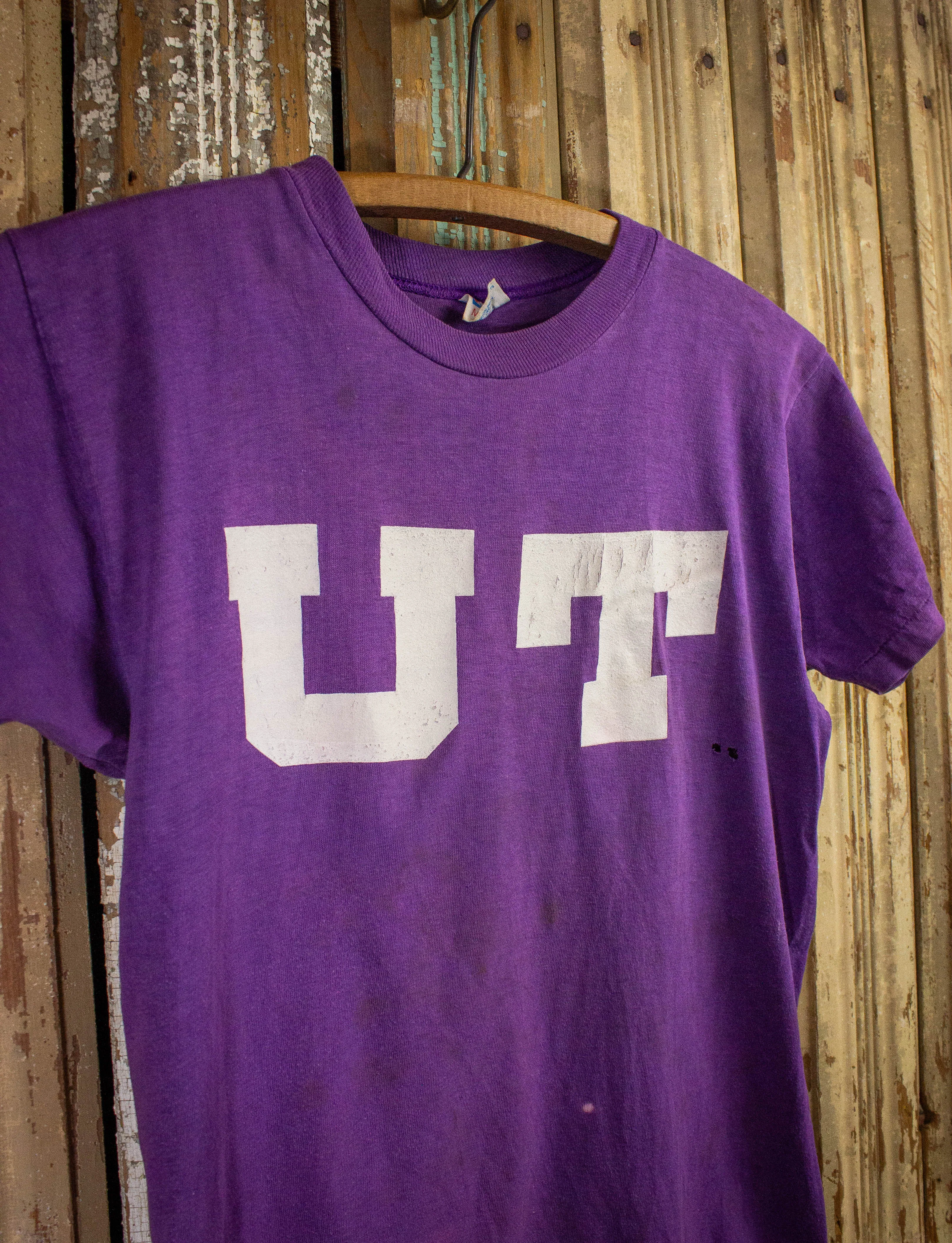 Vintage University of Tennessee Graphic T Shirt 70s Purple XS