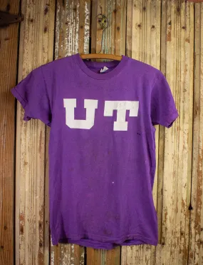 Vintage University of Tennessee Graphic T Shirt 70s Purple XS