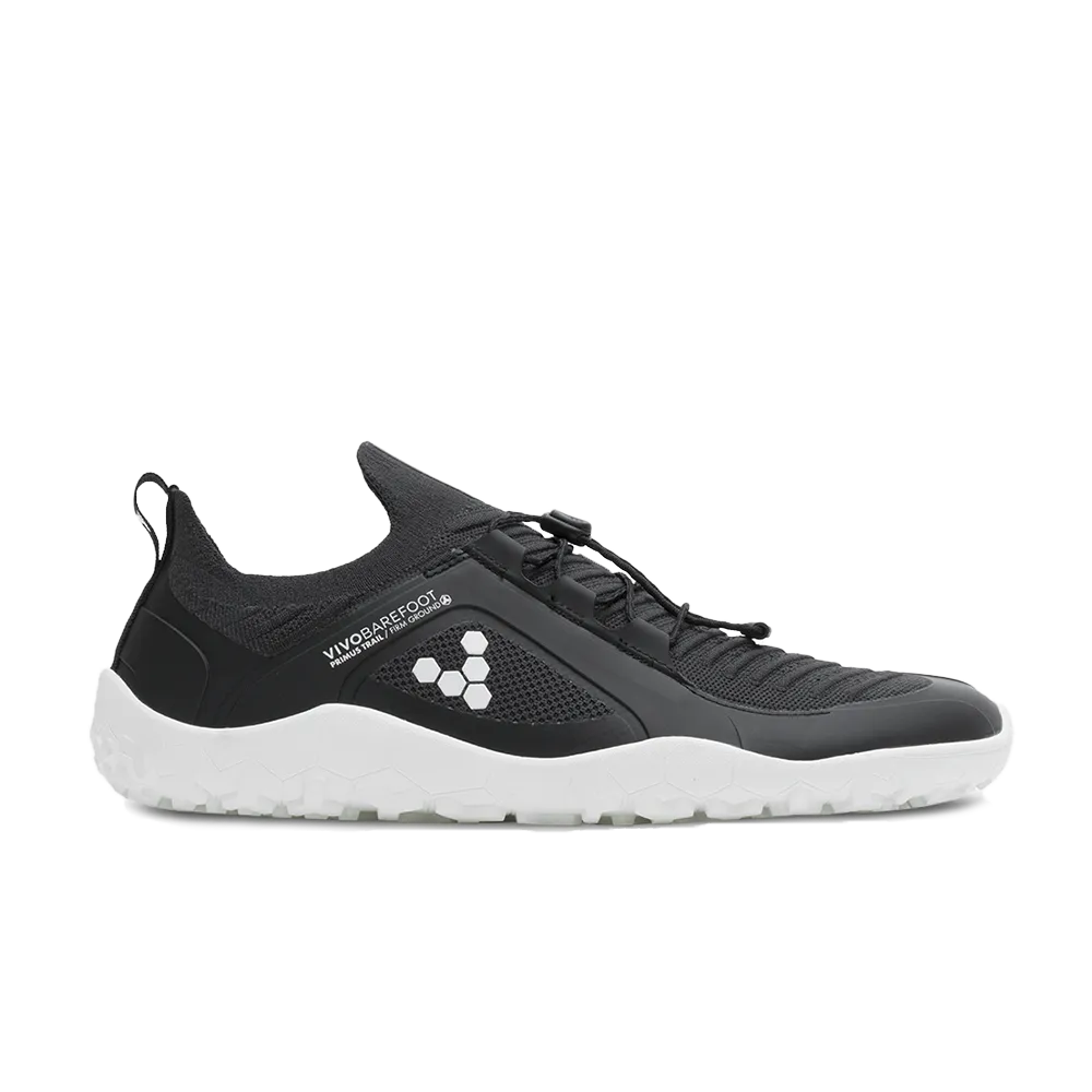 Vivobarefoot Primus Trail Knit FG Mens Obsidian / White