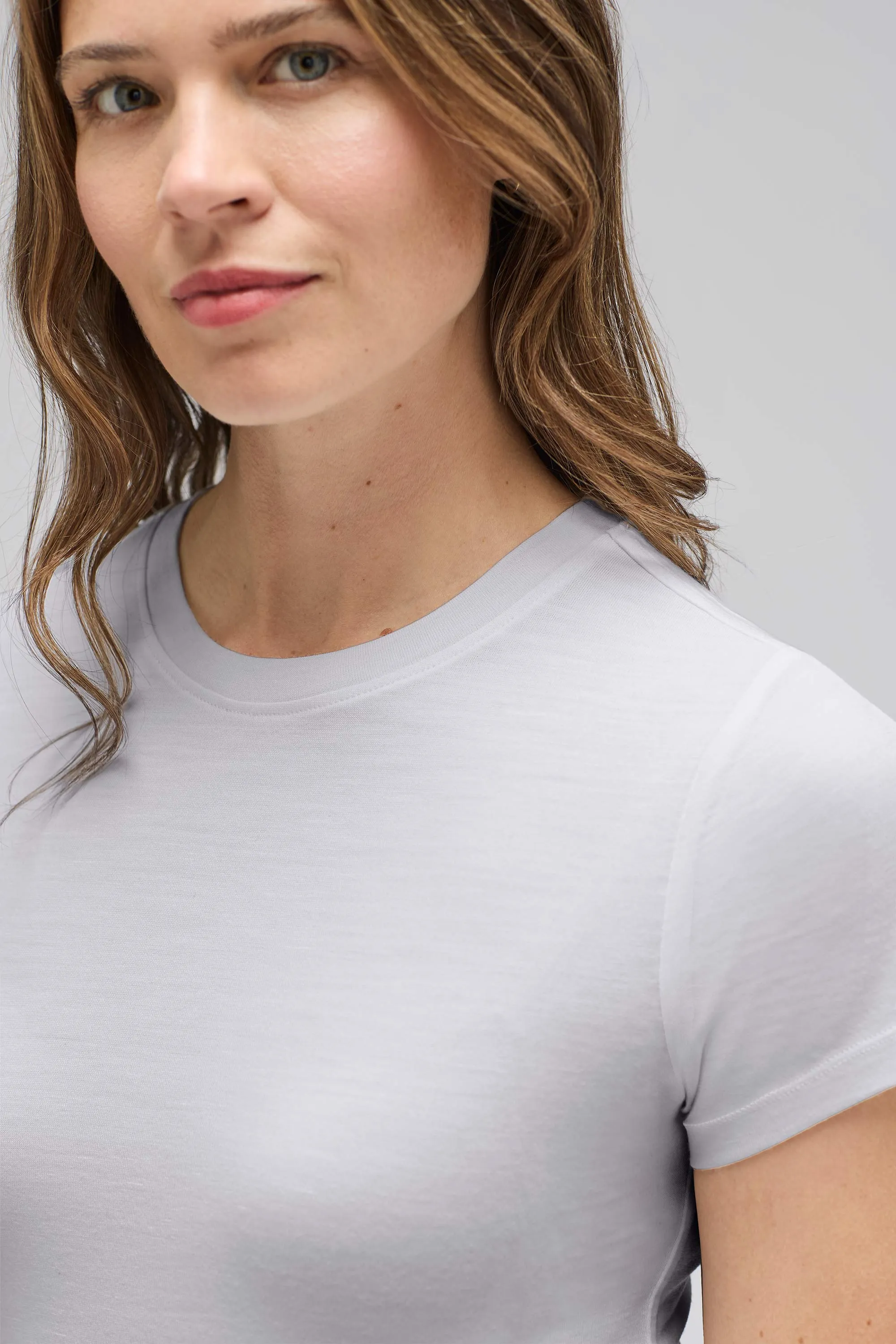 Women's Slim Merino Crew Neck T-Shirt