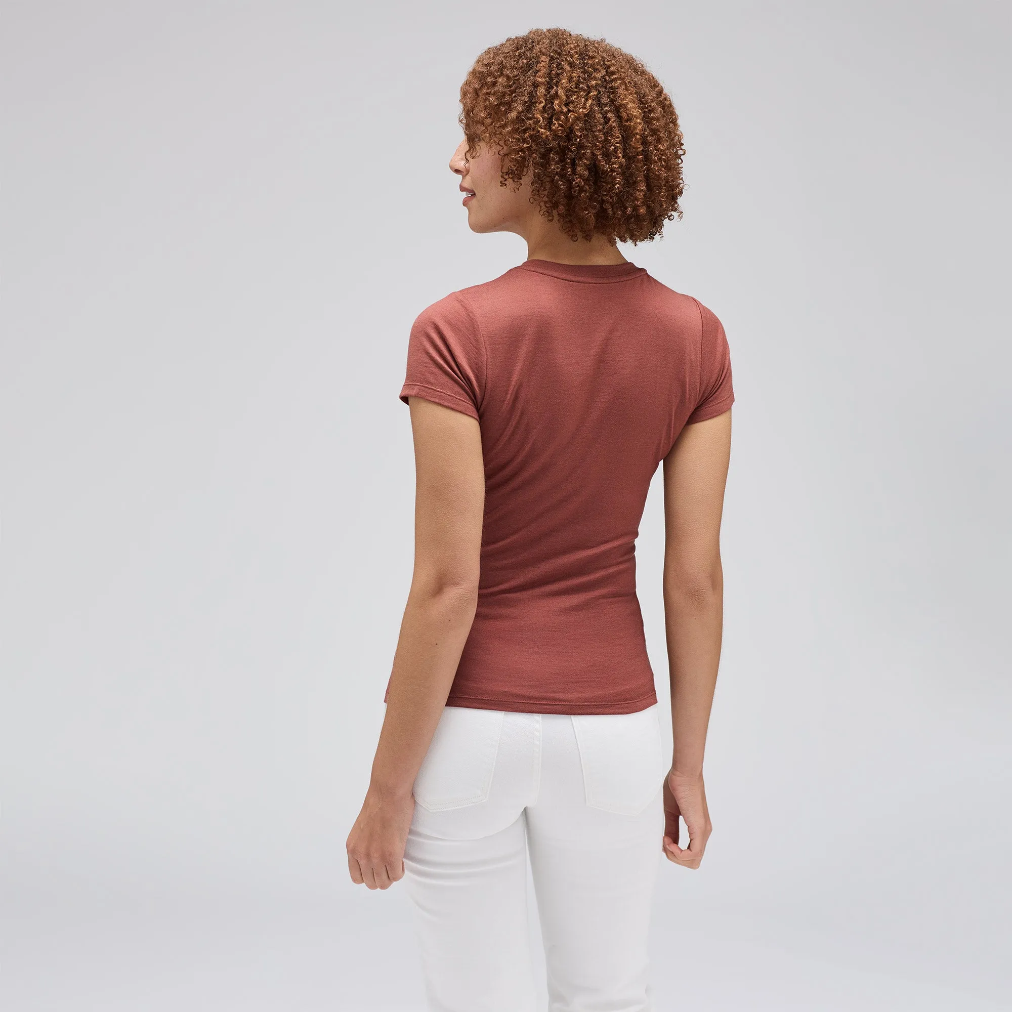 Women's Slim Merino Crew Neck T-Shirt