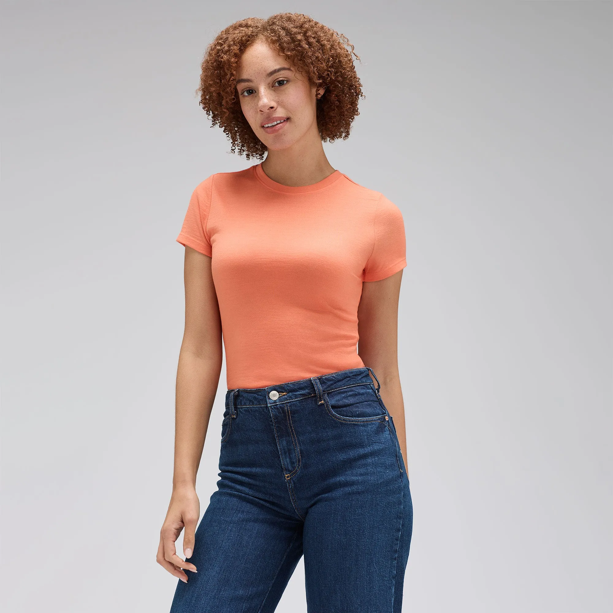 Women's Slim Merino Crew Neck T-Shirt