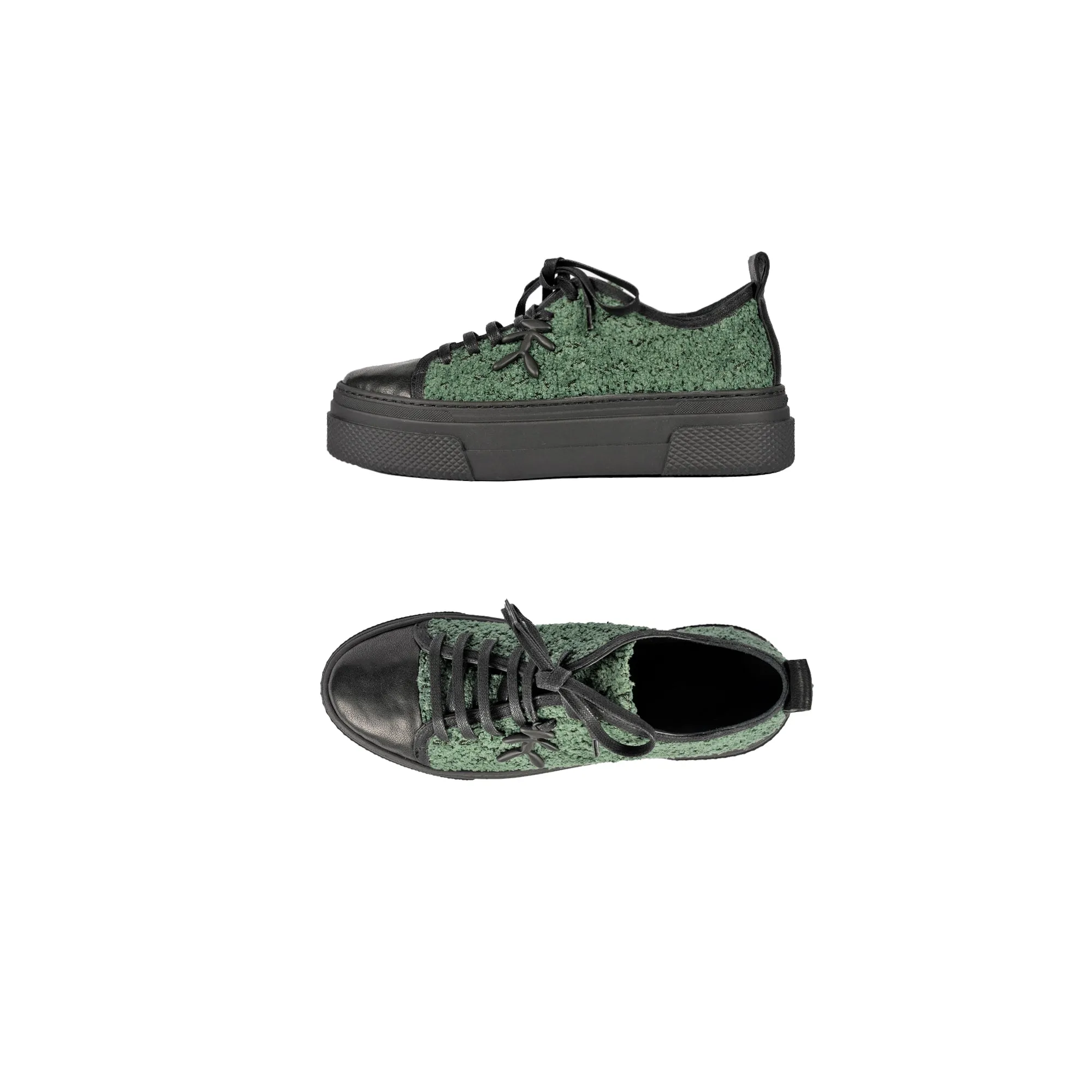 Wool Sneaker Bouclè Dark Green