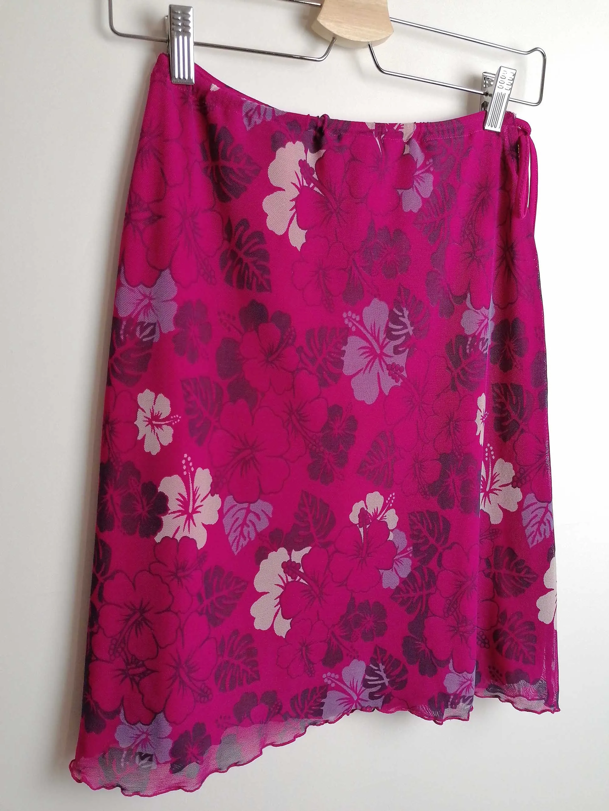 Y2K Reversible Stretch Skirt Lettuce Hem - size S-M